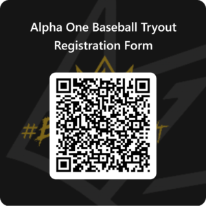 QRCode for Alpha One Baseball Tryout Registration Form_